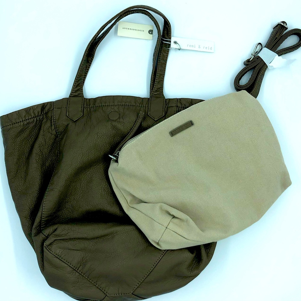 ‼️SALE‼️ ✨HP✨ANTHROLOGIE x REMI&REID Reversible Vegan Two-Piece Tote, Khaki
